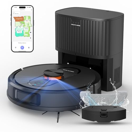 Robot Vacuum and Mop with Self-Emptying, 5000Pa, LiDAR Navigation N21427