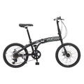 20 Folding City Bike, 7 Speed Bicycle, Black X4052