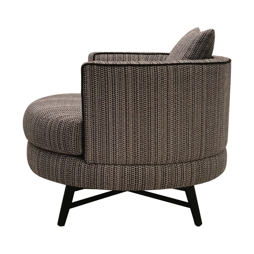 Modern Multi-Stripe Swivel Chair with Metal Base C840494
