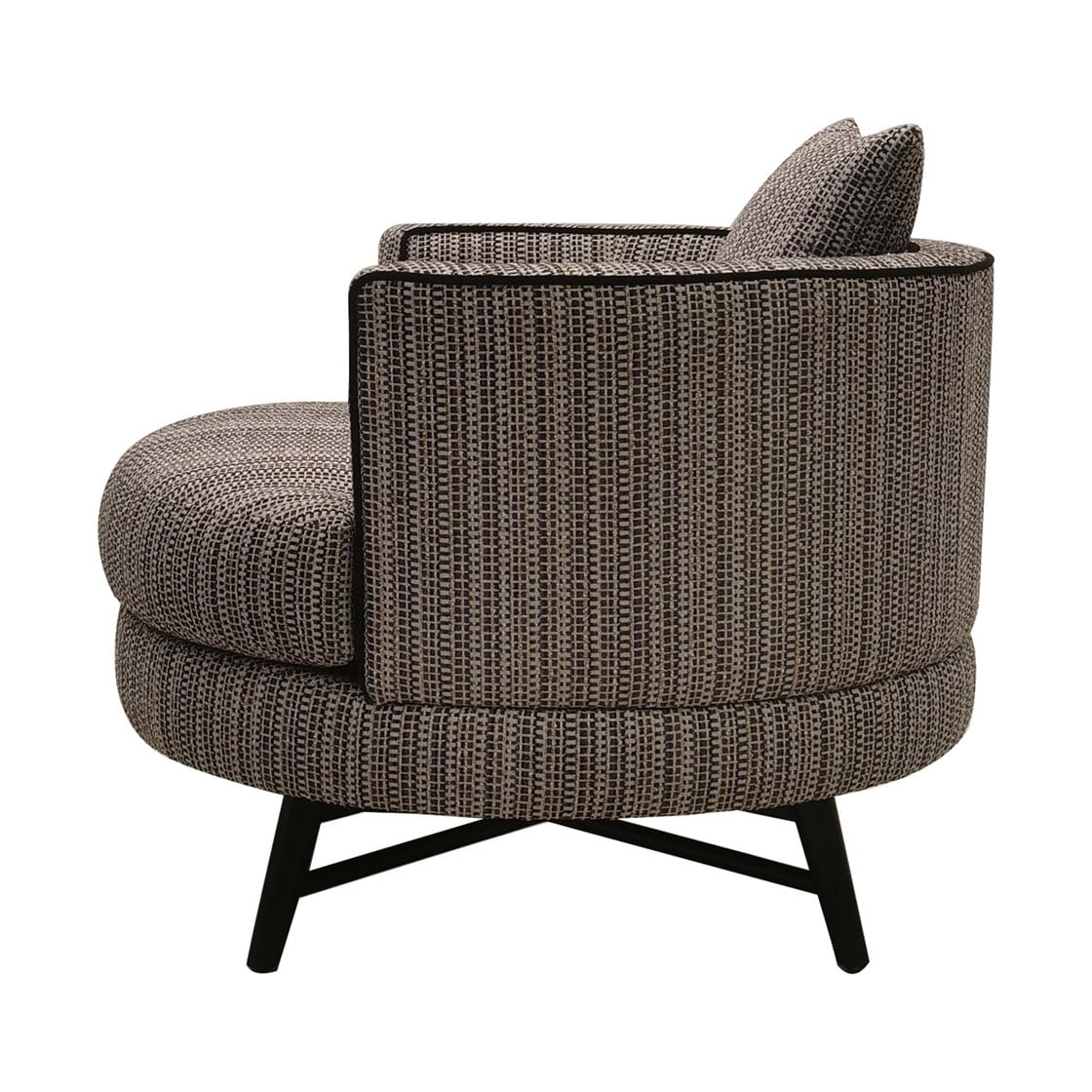 Modern Multi-Stripe Swivel Chair with Metal Base C840494