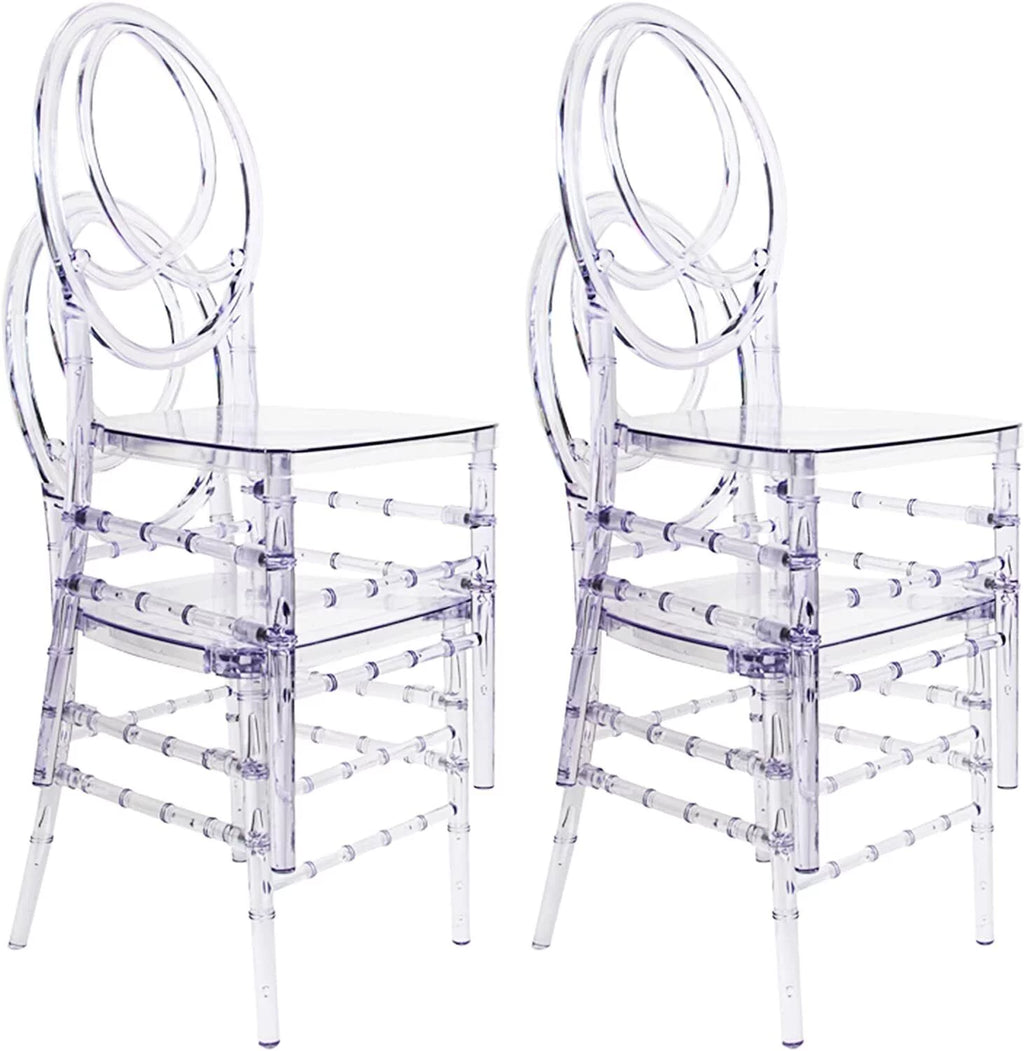 4 Pcs Stacking Clear Chiavari Chairs O285