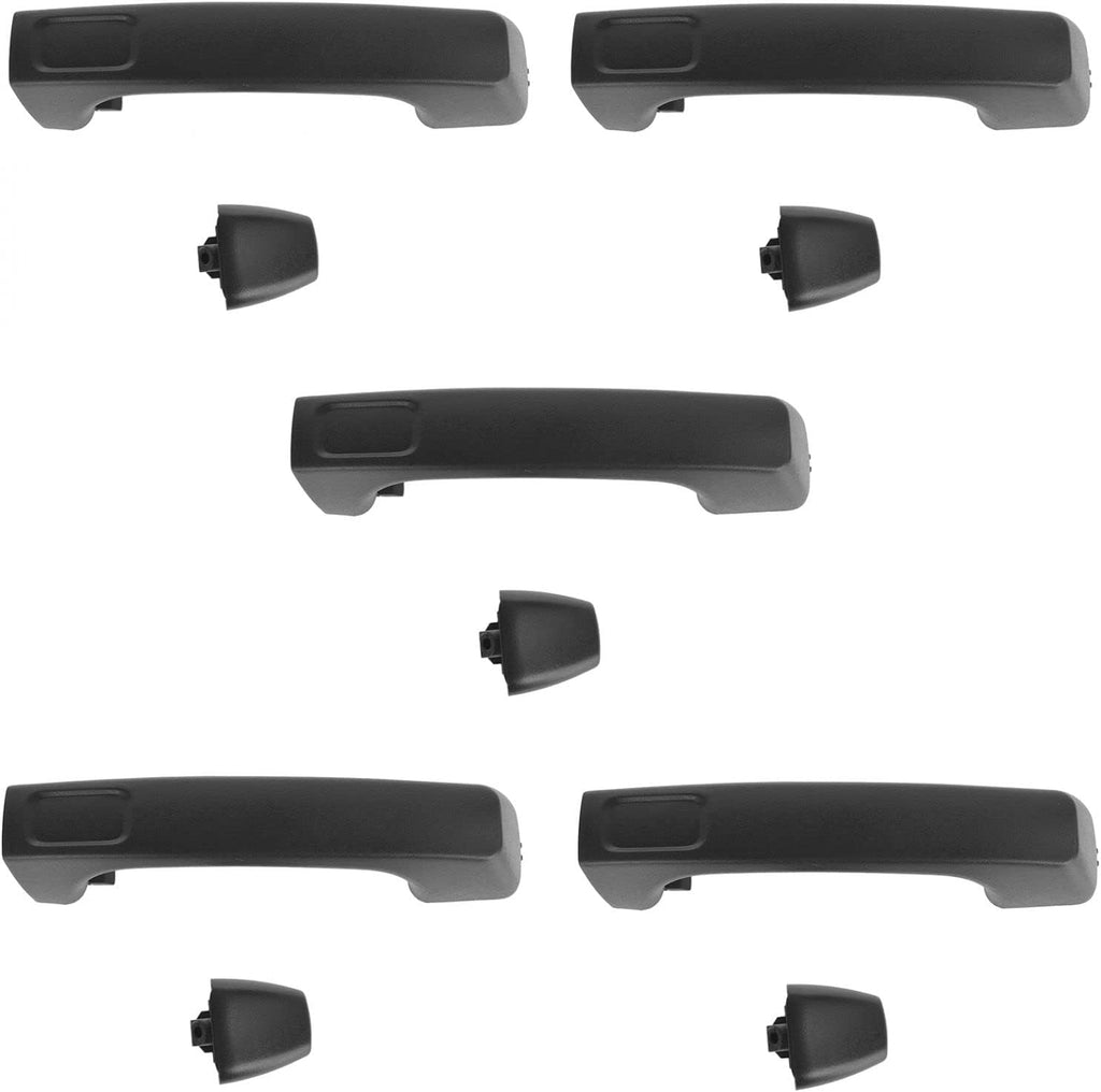 Black Exterior Door Handle Set of 5 H844