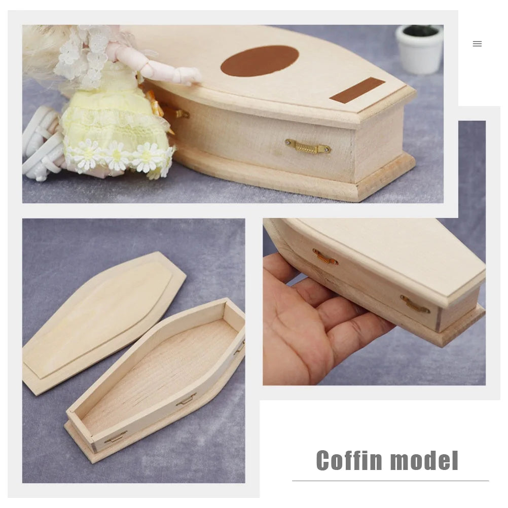 2 Pack Wooden Doll House Furniture Miniature Accessory Toy O5998