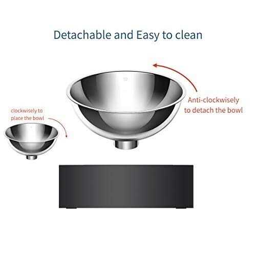 Raised Stainless Steel Dog Cat Food and Water Bowl L759486