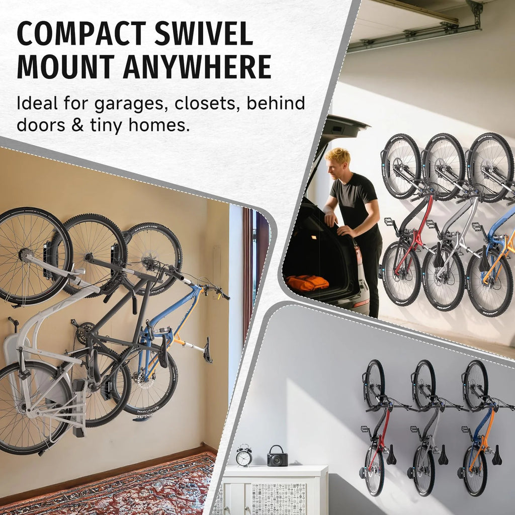 Rotating Bike Hanger Wall Mount Bike Rack, 66 lbs Capacity M71140