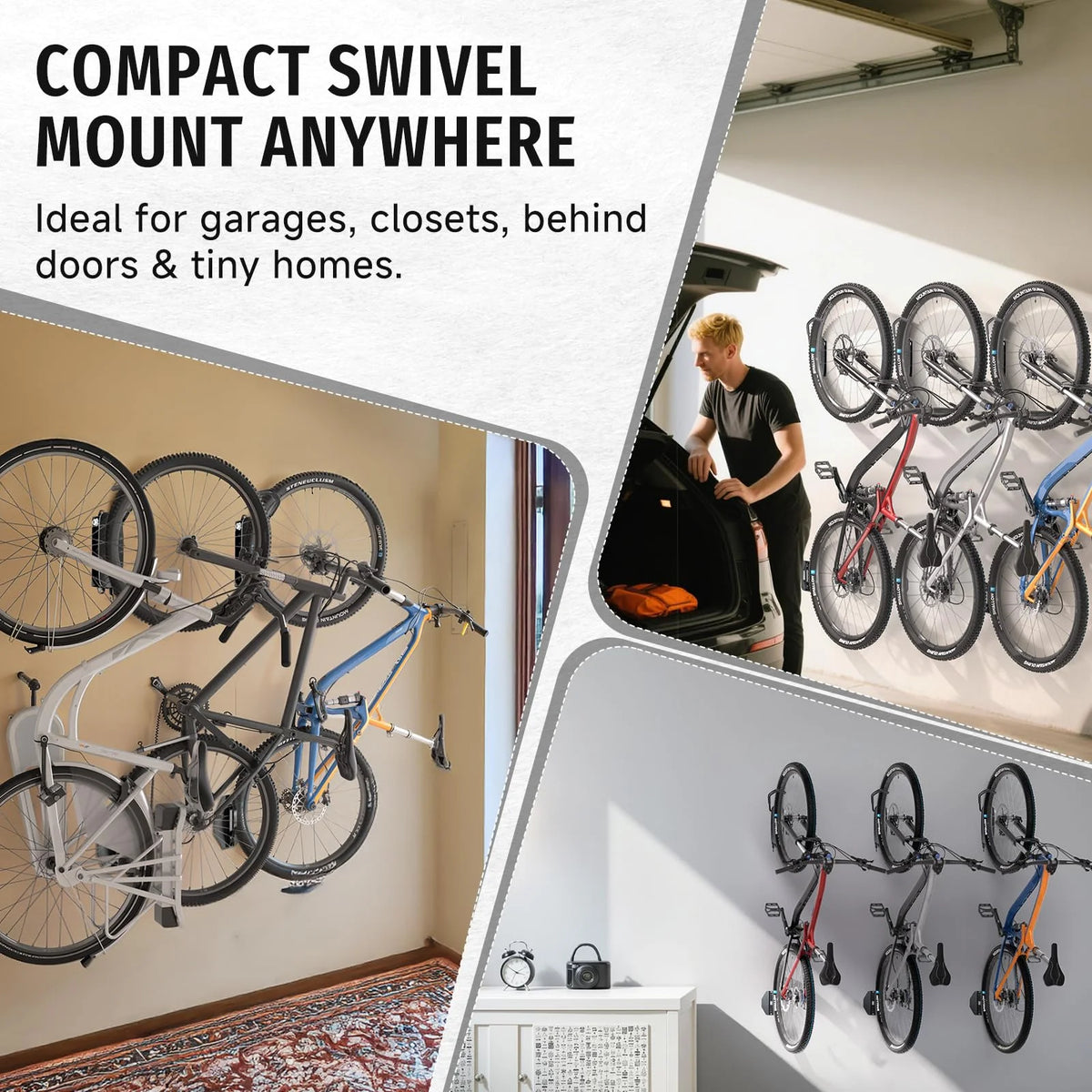 Rotating Bike Hanger Wall Mount Bike Rack, 66 lbs Capacity M71140