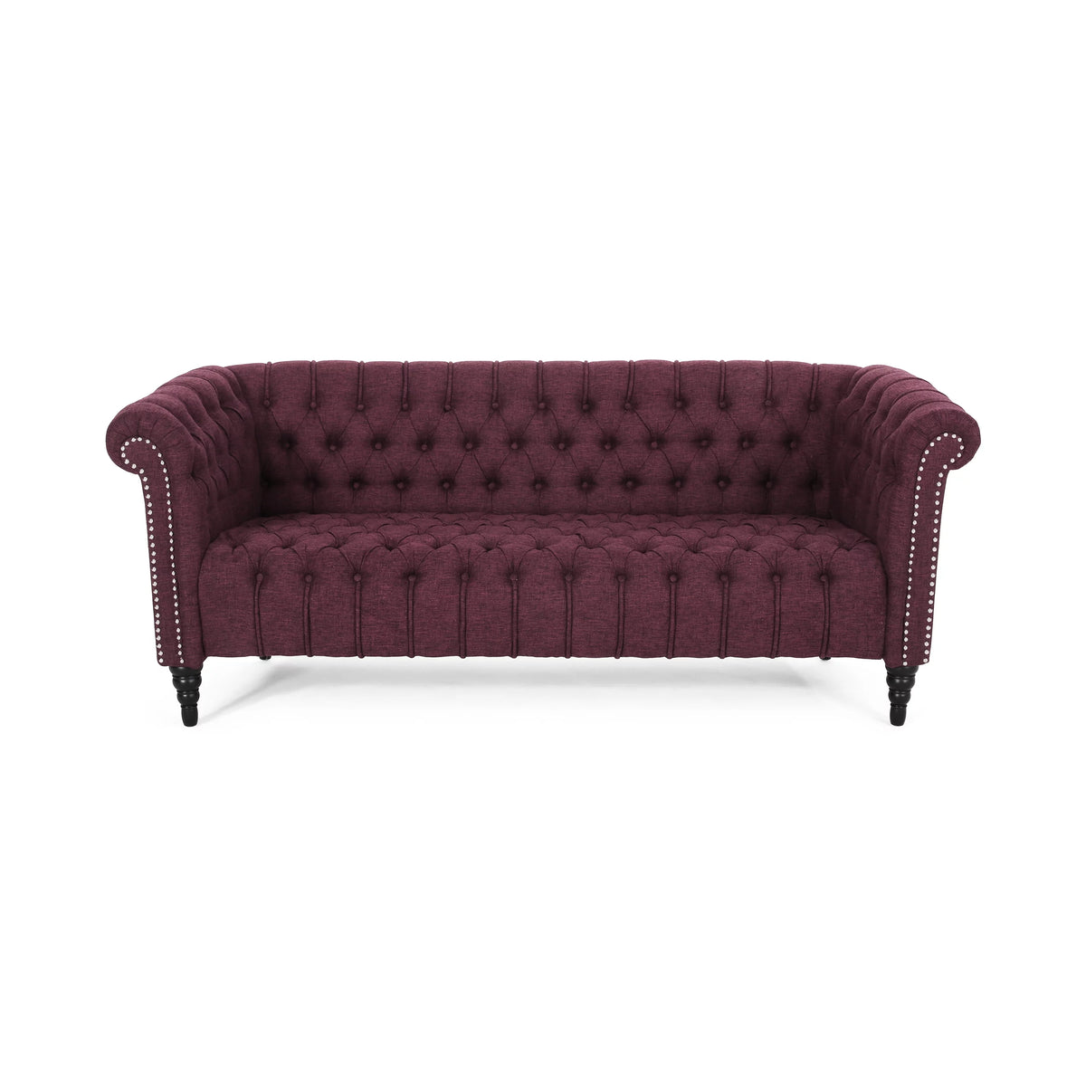 Slate Fabric Tufted 3 Seater Sofa E9202