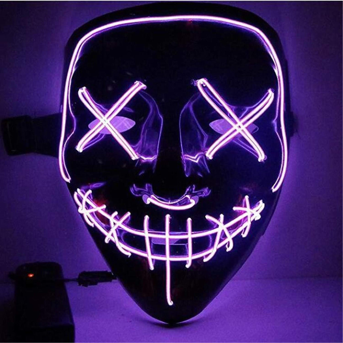 Blue Sound Induction Light Up Halloween Mask D6331