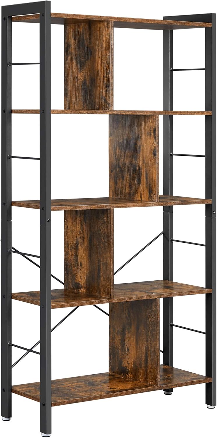 4-Tier Rustic Brown Bookcase H363