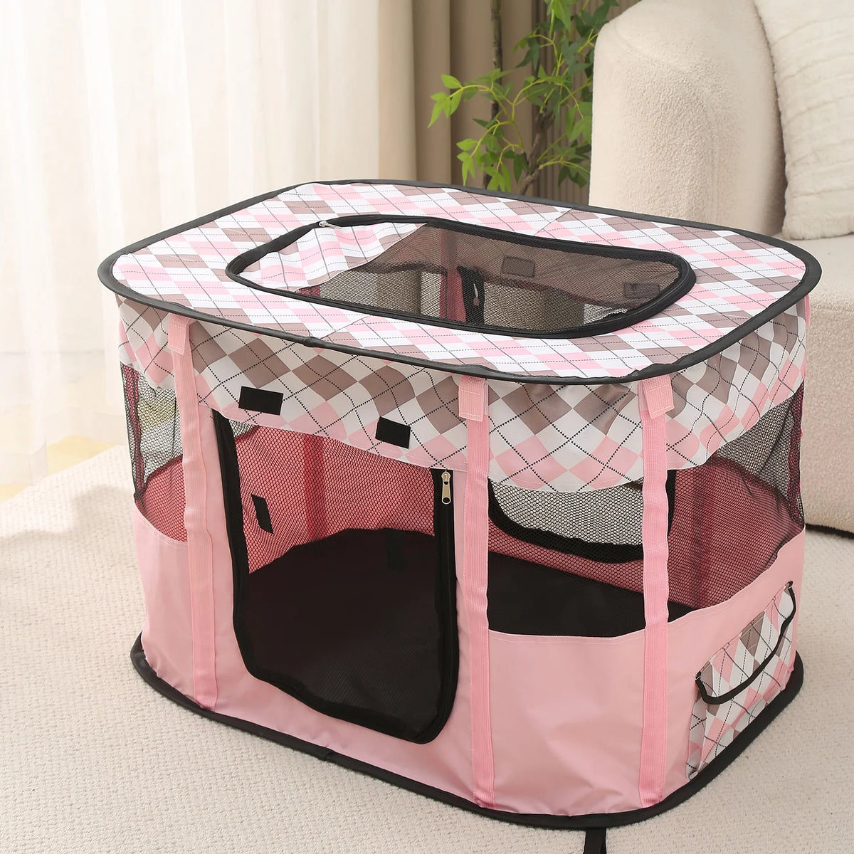 Cat Playpen with Zipper Top Cover Door Z5968