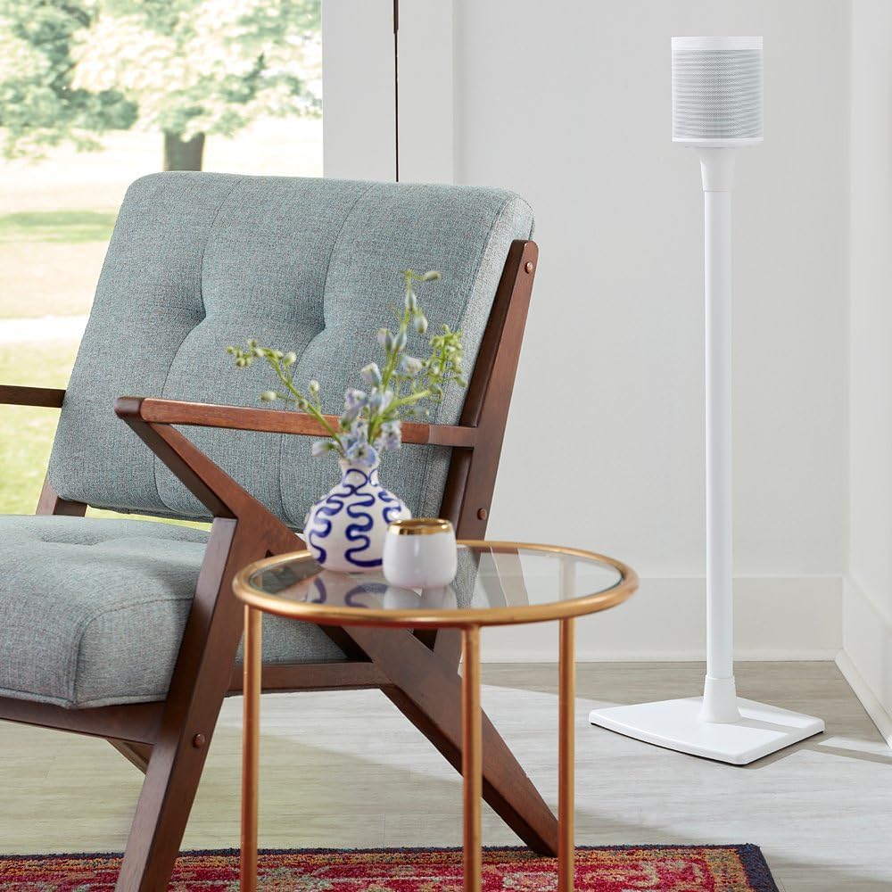 White Single Speaker Stand Z262