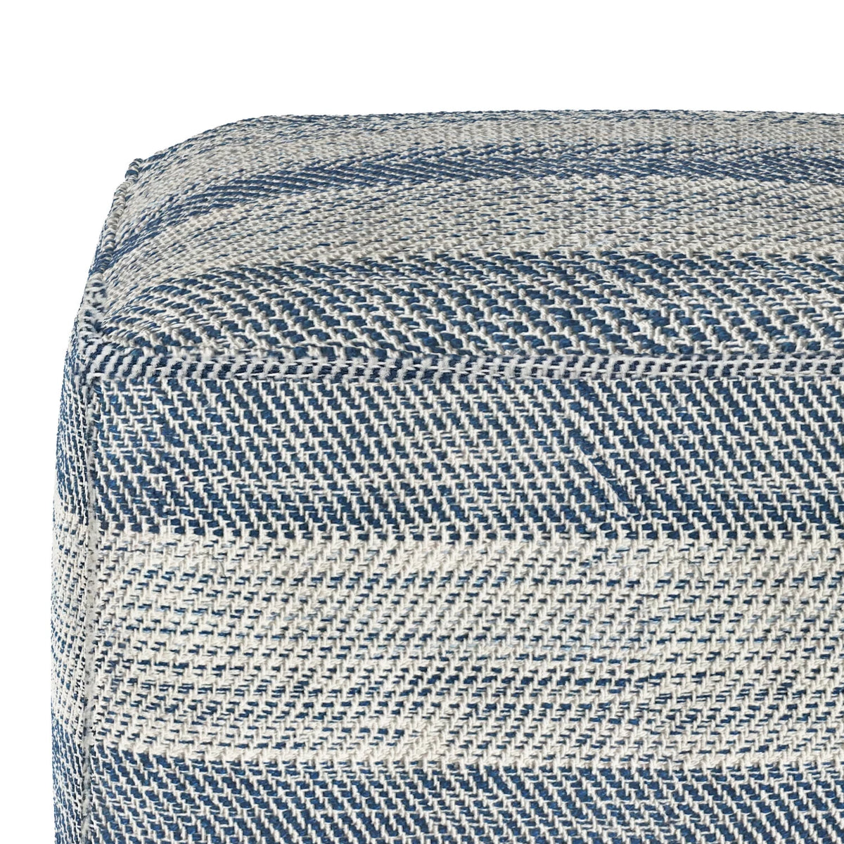 Teal Melange Cotton Pouf Q330