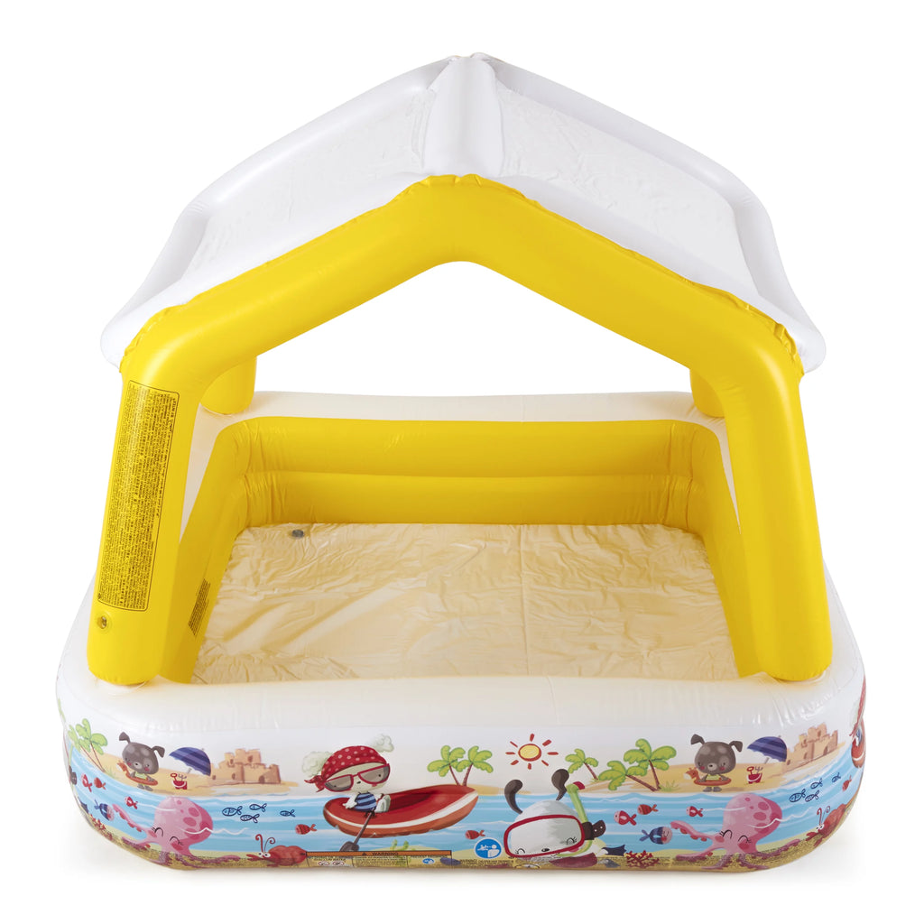 5ft x 48in Inflatable Kids Pool with Canopy U762206