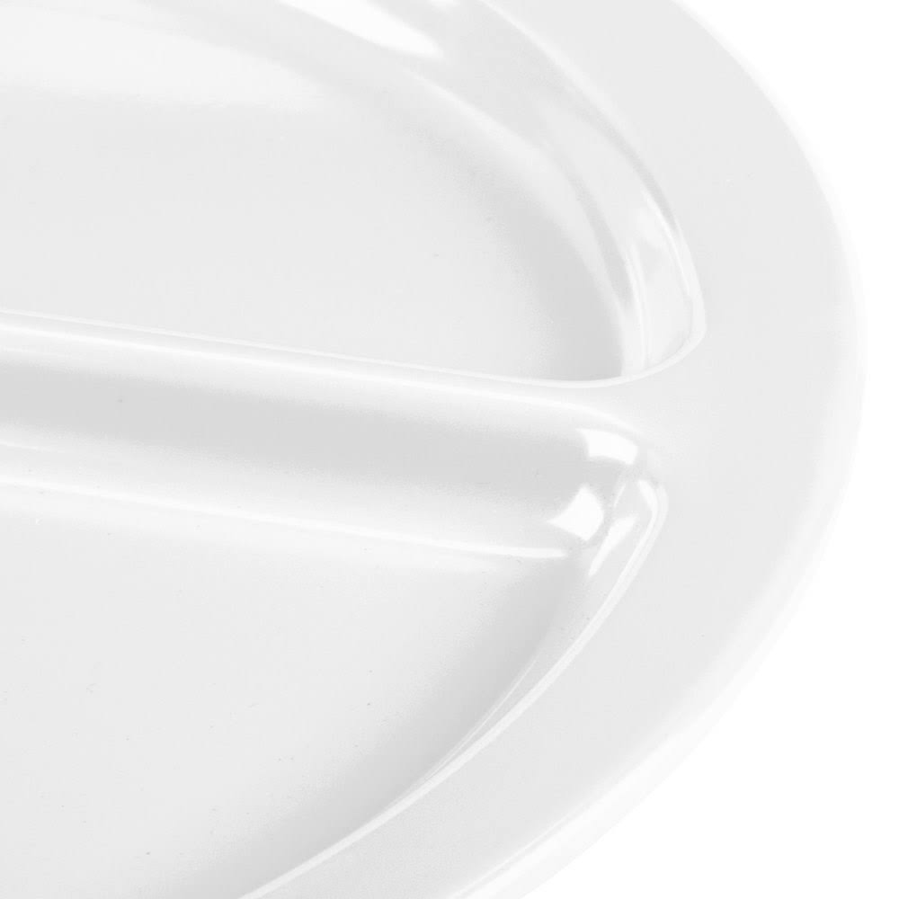 White 3-Compartment Plate U7057
