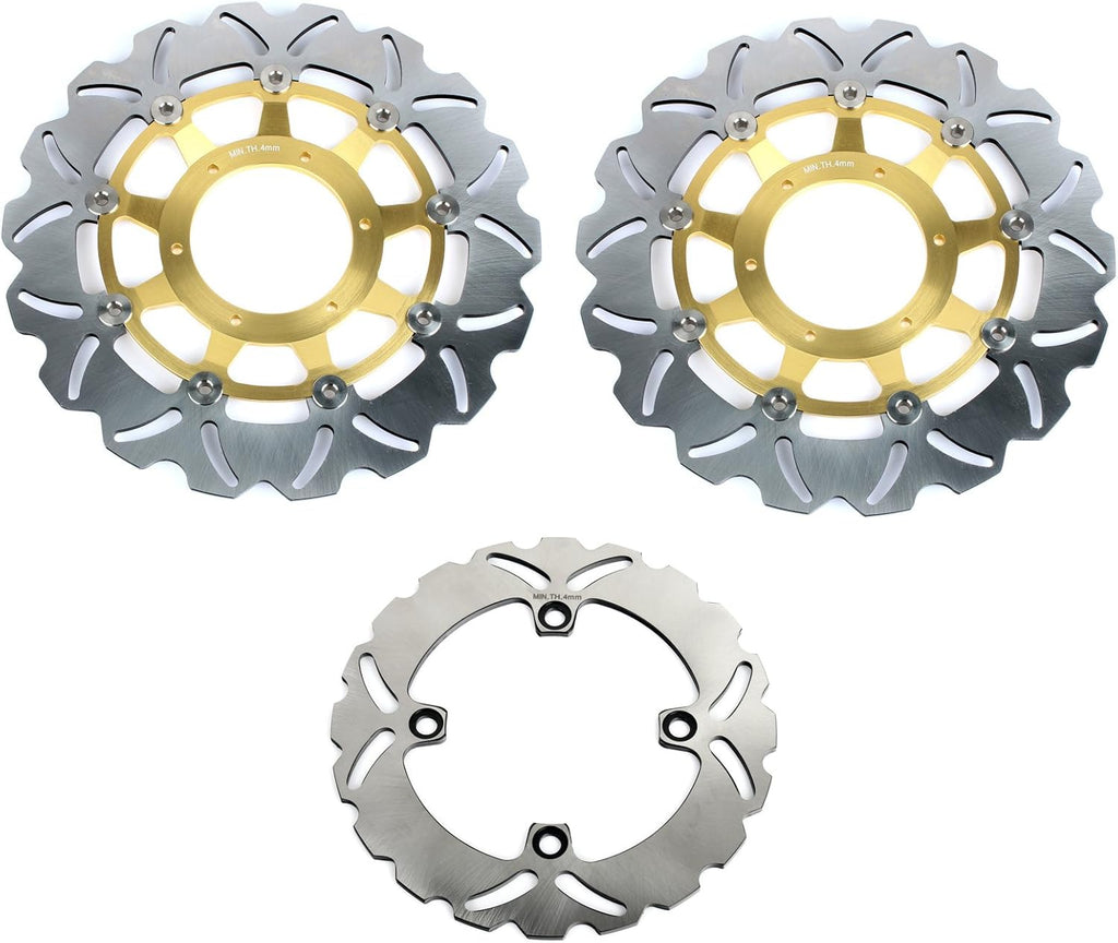 Front Rear Brake Discs Rotors and Pads for Honda CBR 600 RR 2007-2019 Gold Set K663