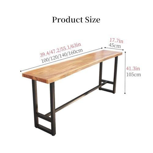 Solid Wood Rectangular Bar Counter Table 160cm long O78922