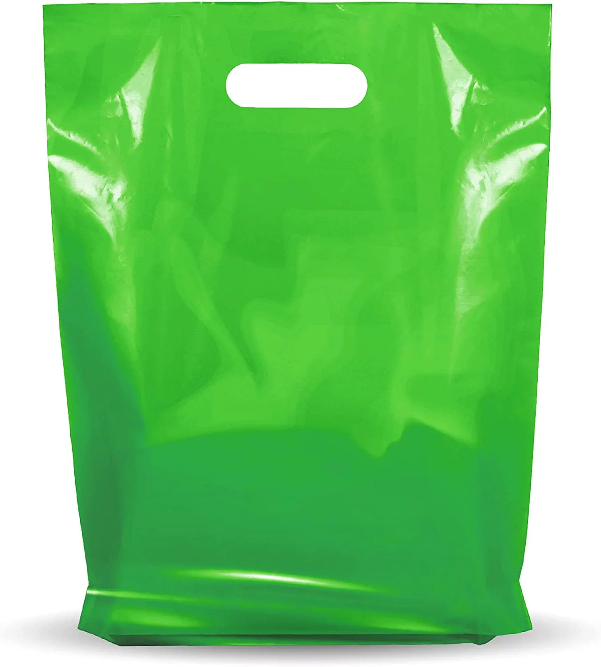 1000 Pack 9" x 12" 1.25 mil Green Glossy Plastic Retail Bags L1586