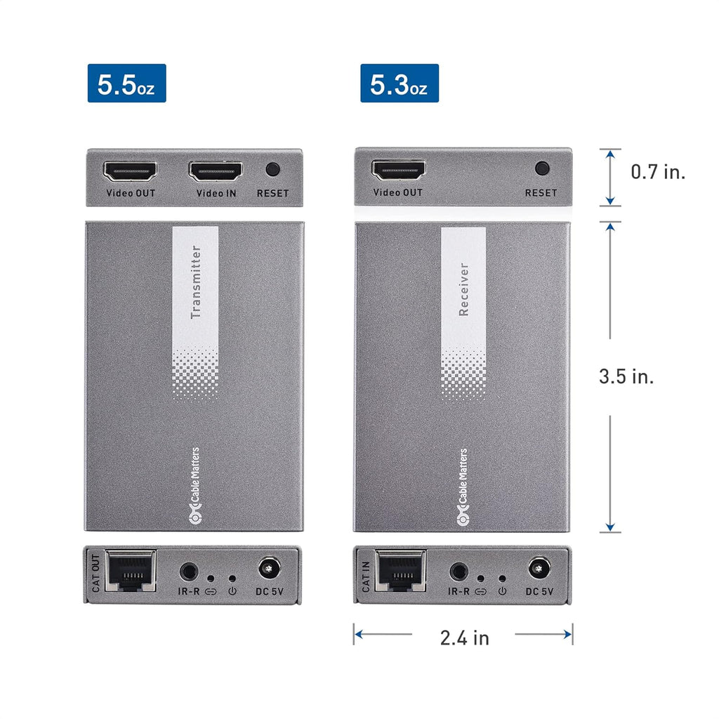 HDMI Over Ethernet Extender 1080p 60Hz up to 328 Feet O661610