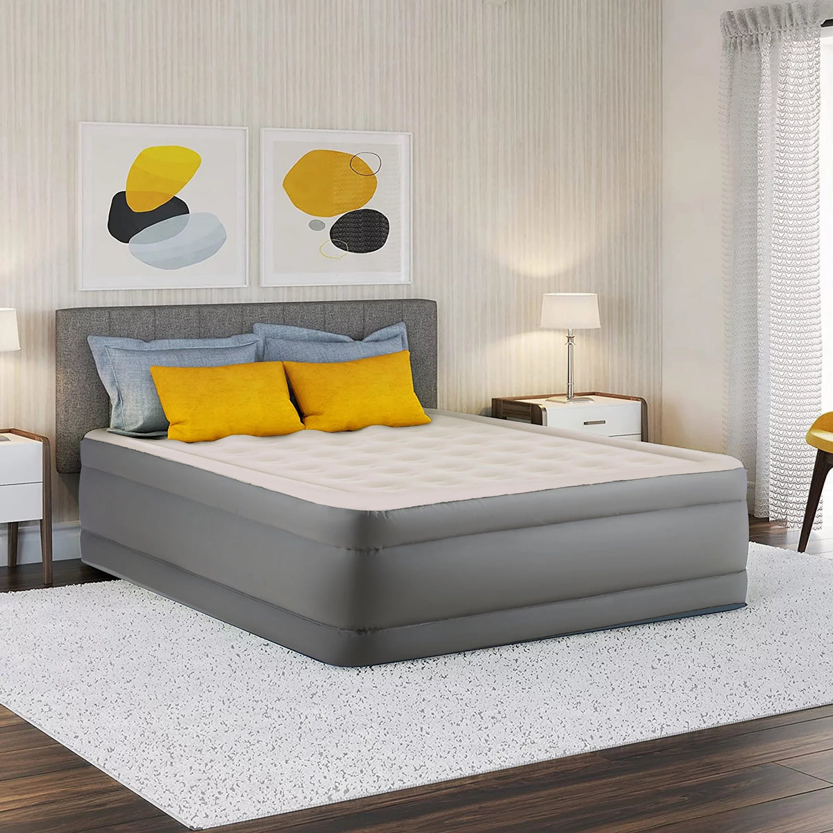 Queen Size Air Mattress with Built-in Pump U483028