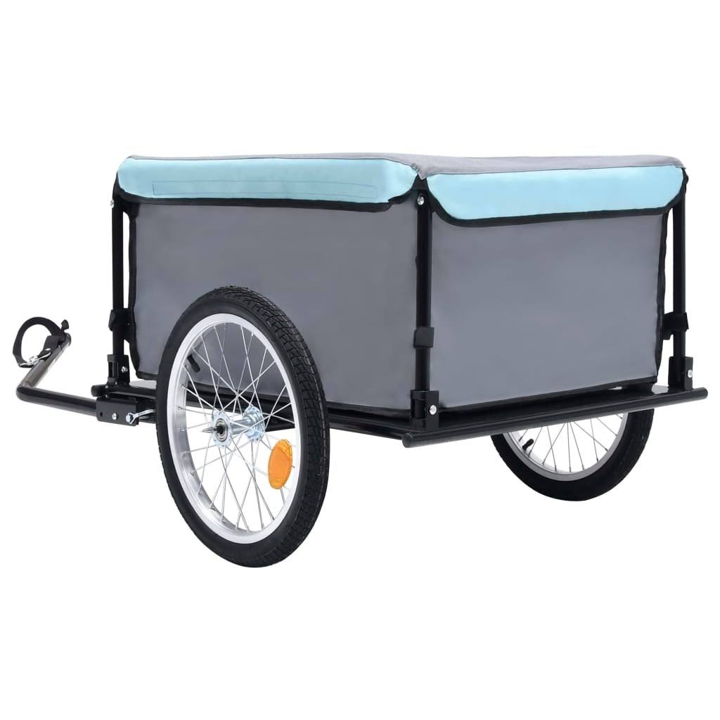 Bike Cargo Trailer Black and Blue 143.3 lb E57113