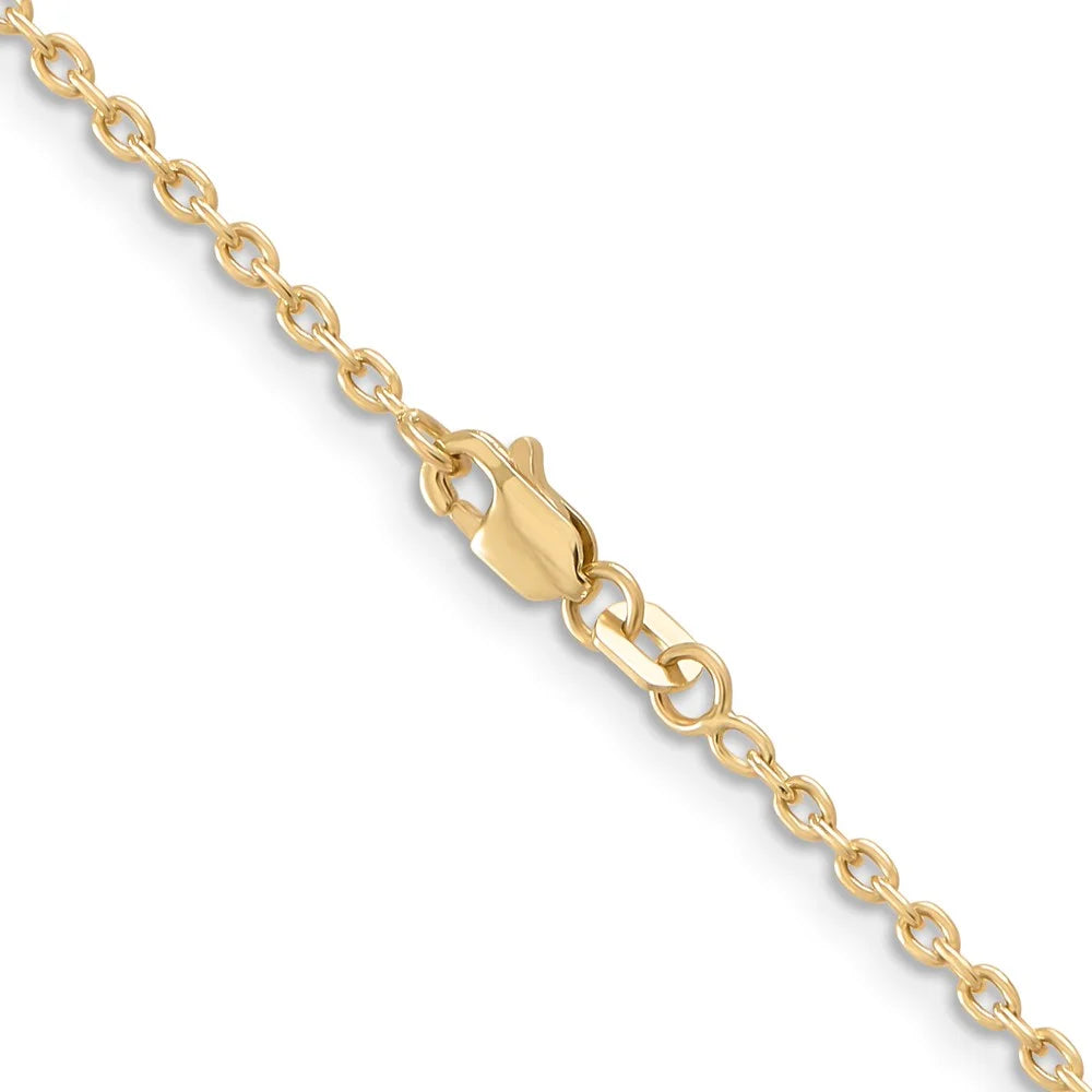 14K Yellow Gold 2mm Cable Chain C47956