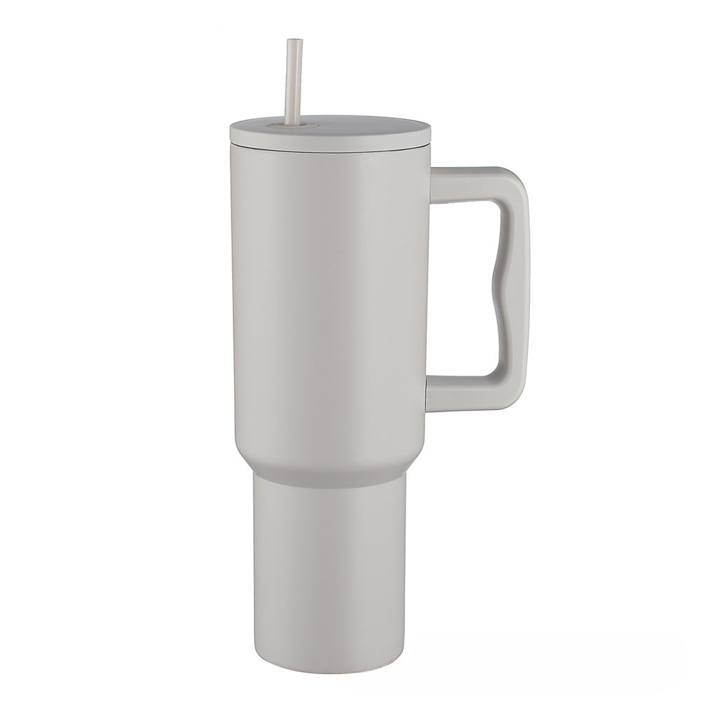 40 oz Insulated Stainless Steel Tumbler with Handle and Straw Lid A112185