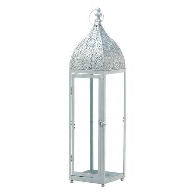 Moroccan Glass Metal Lantern V4806