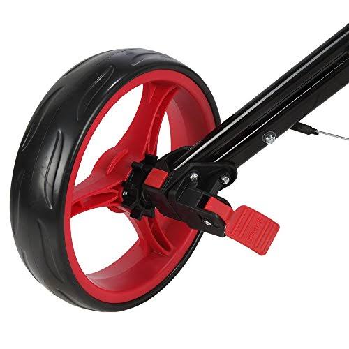 Folding Push Pull Golf Cart Black Red I3037