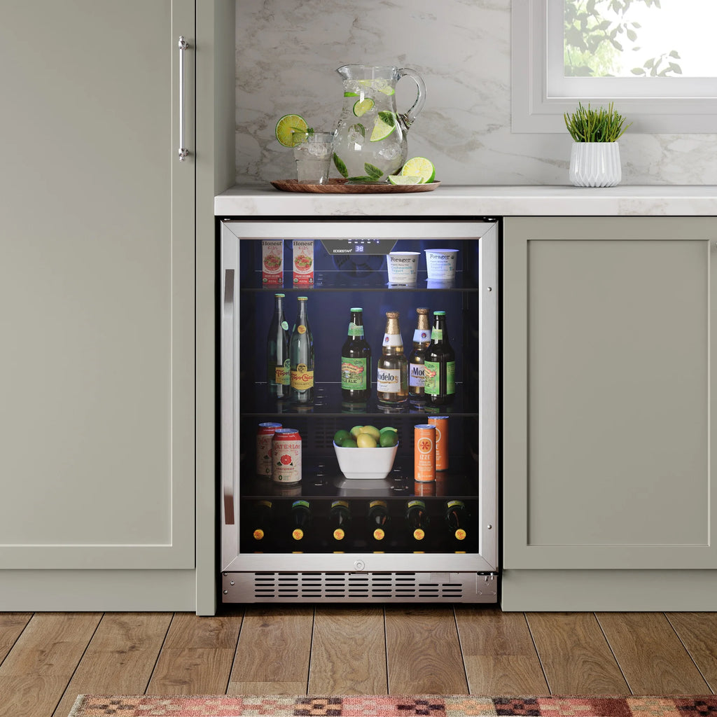24 Wide 142 Can Built-In Beverage Cooler Stainless Steel S6815