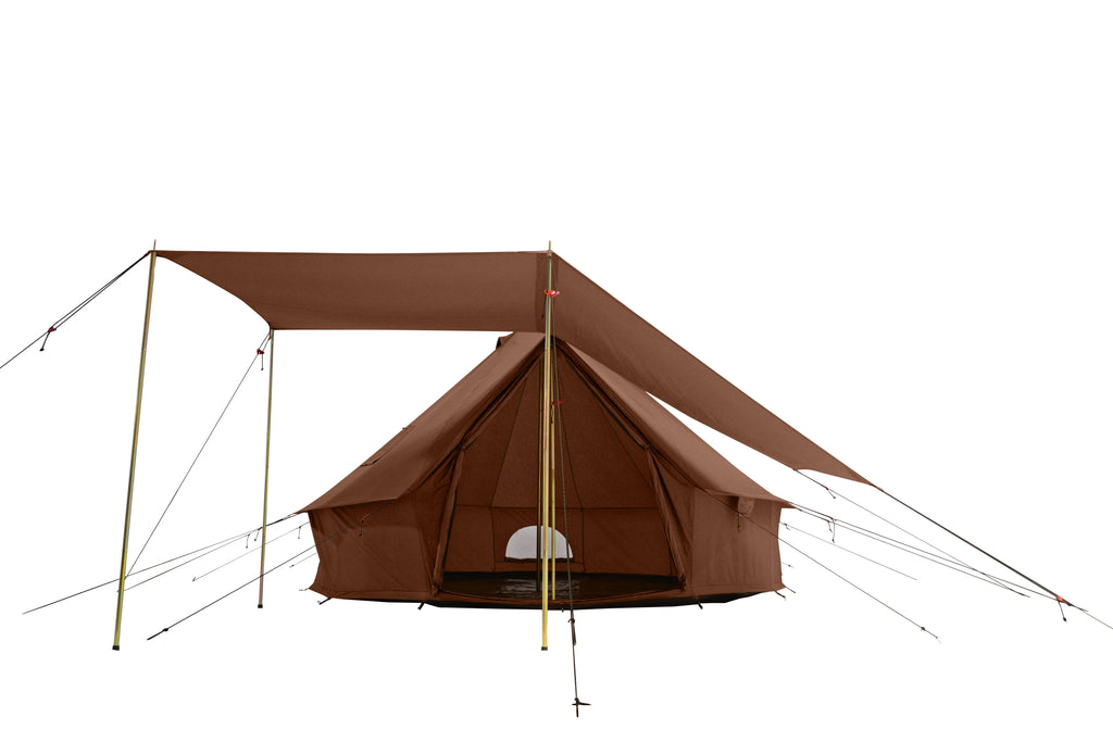 Regatta Awning - Desert Red - 10' for Bell Tent - Complete Canopy with Poles R29183