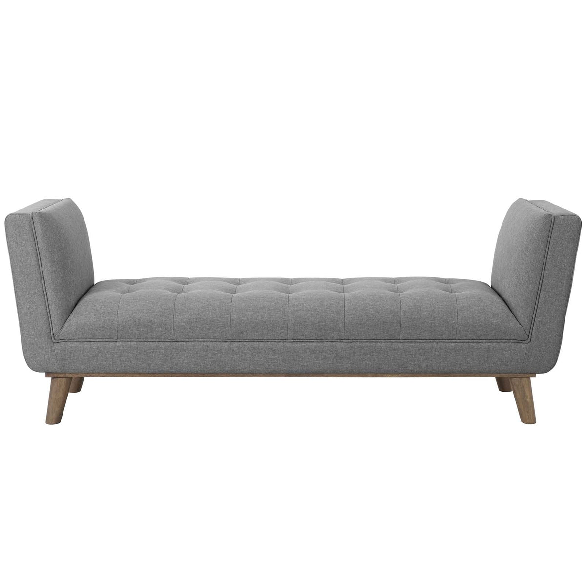 Light Gray Tufted Upholstered Accent Bench C31523