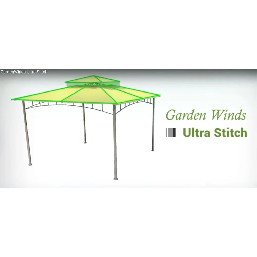Midnight Trellis Replacement Canopy Top Cover for Steel Finial Gazebo V797374