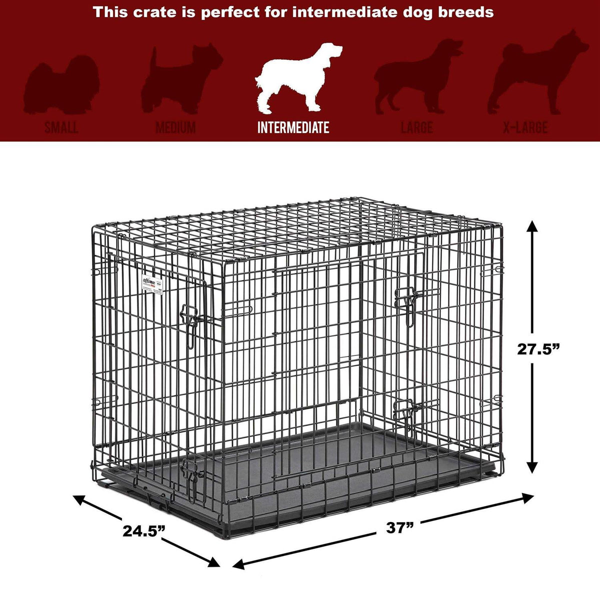 Double Door Dog Crate L6225