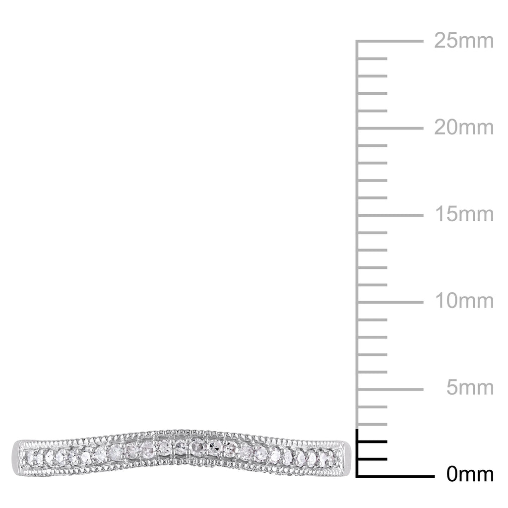 Diamond Accent Semi-Eternity Band in 10kt White Gold M5406