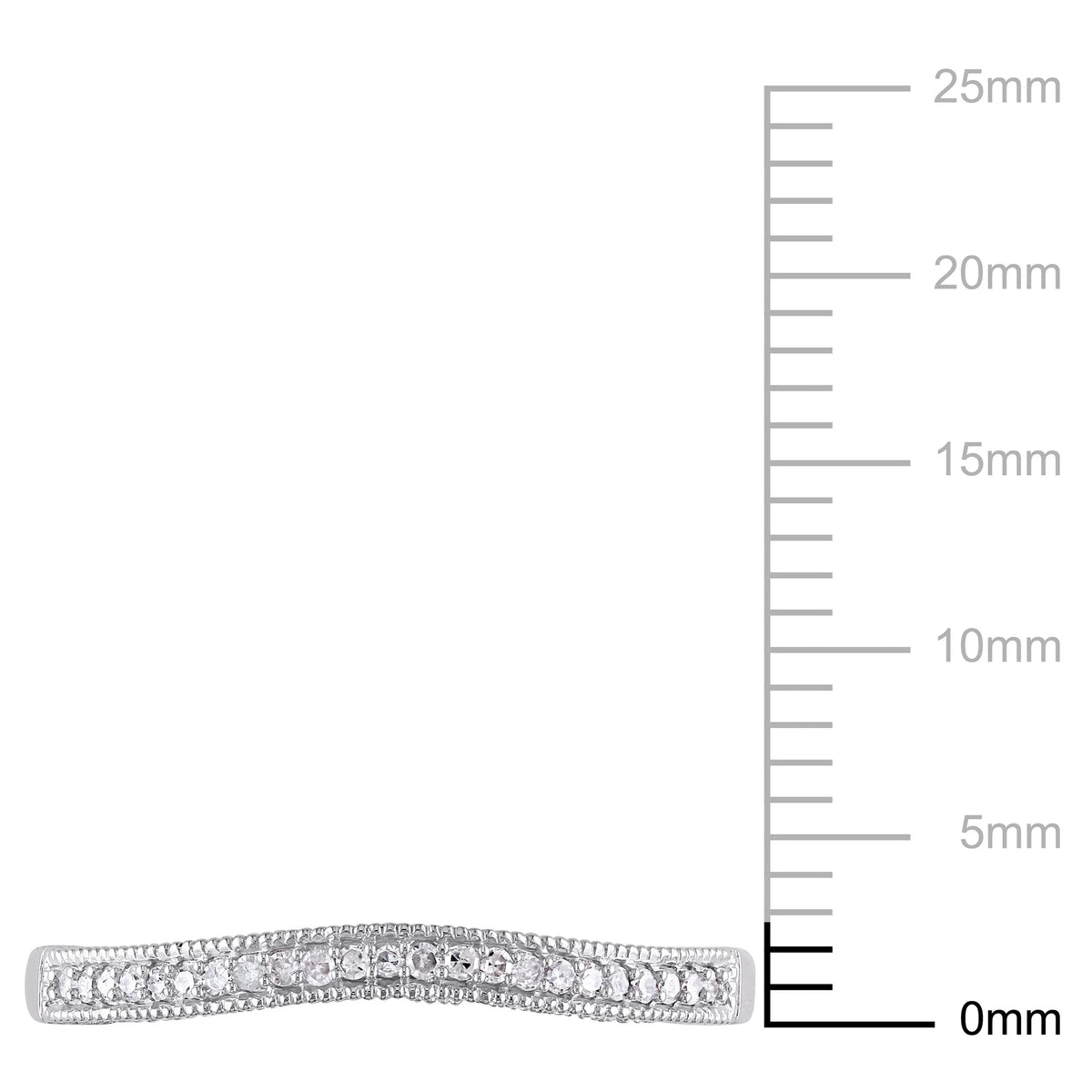 Diamond Accent Semi-Eternity Band in 10kt White Gold M5406