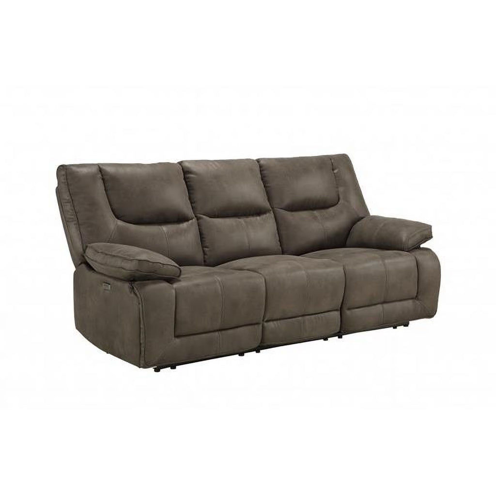 Gray & Black Reclining USB Sofa N9152