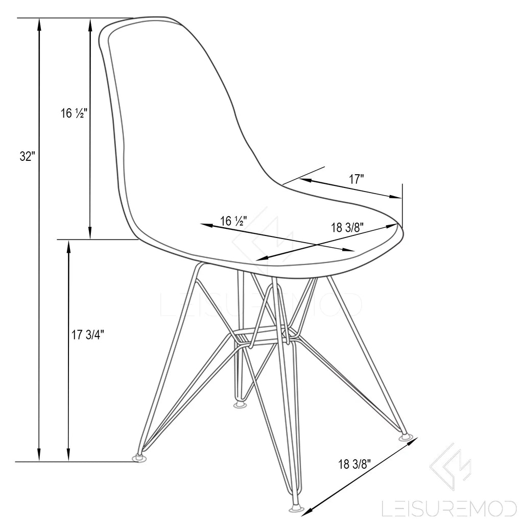 White Red Set of 2 Dining Side Chair M32340