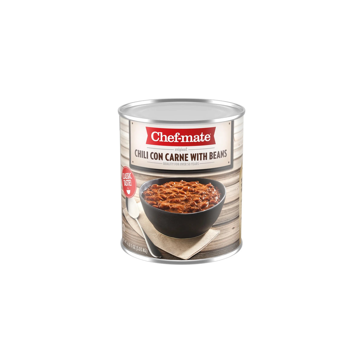 Beef Chili Canned Beans with Meat 6 lb 11 oz Pack of 14 Z686239