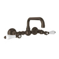 Tuscan Brass Wall Mount Bridge Lavatory Faucet R8149