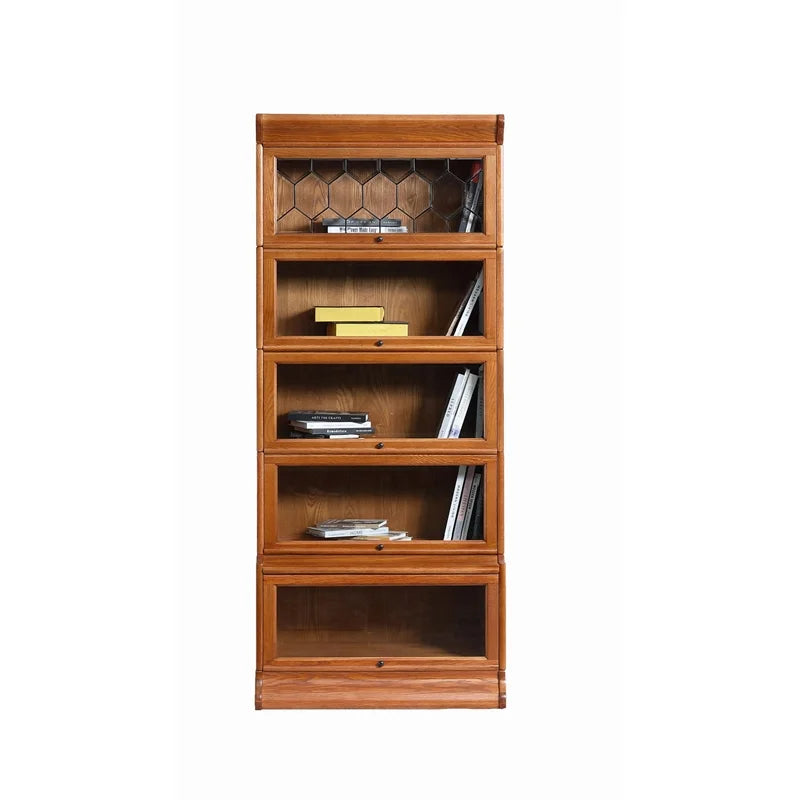 5-Stack Wood Barrister Bookcase in Cherry H111