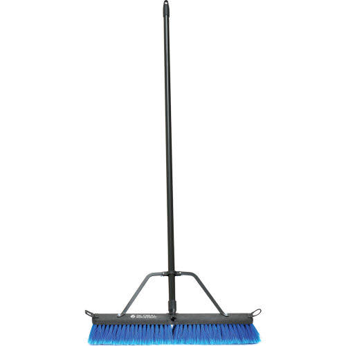 24x22 Push Broom with Plastic Block and Steel Handle, Pkg Qty 4 Z200