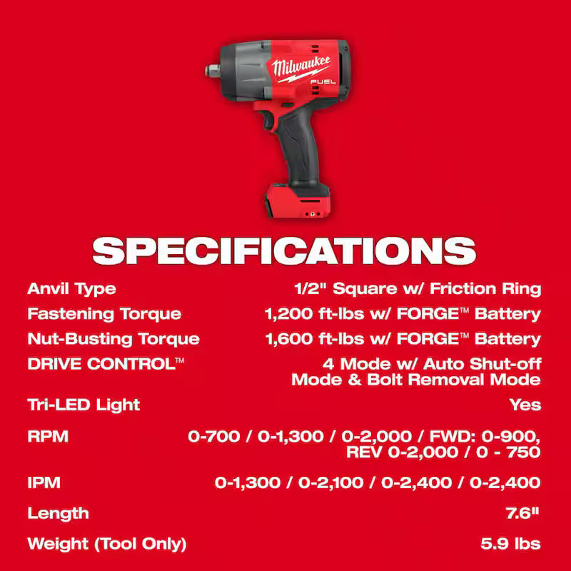 18V Lithium-Ion Brushless Cordless 1/2 in. Impact Wrench D6640