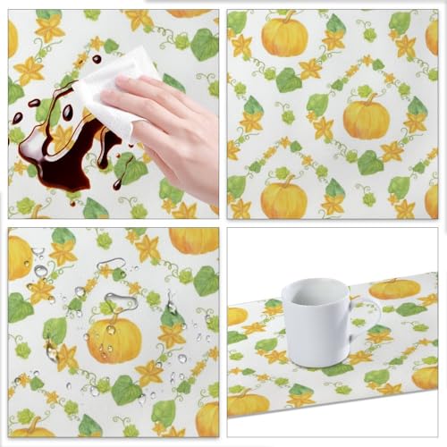 Fall Gourd Pattern Faux Leather 12 X 18 Inch 6Pc Placemat Set A532