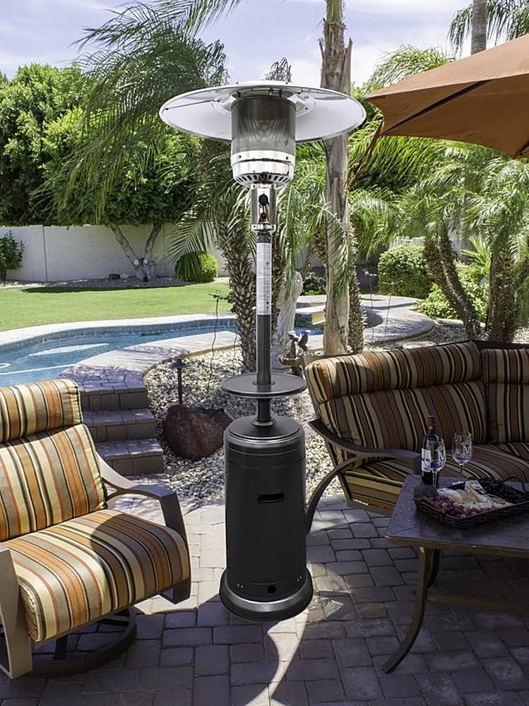 Hammered Silver Steel Liquid Propane Patio Heater C418273