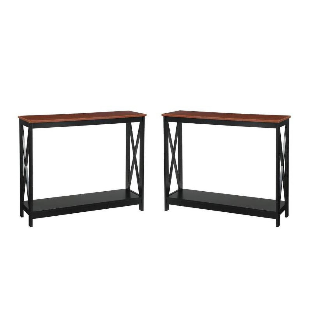 2 Piece Wood Console Table Set X300528