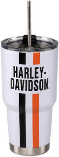 30 oz Double-Wall Stainless Steel Tumbler with Straw I6734