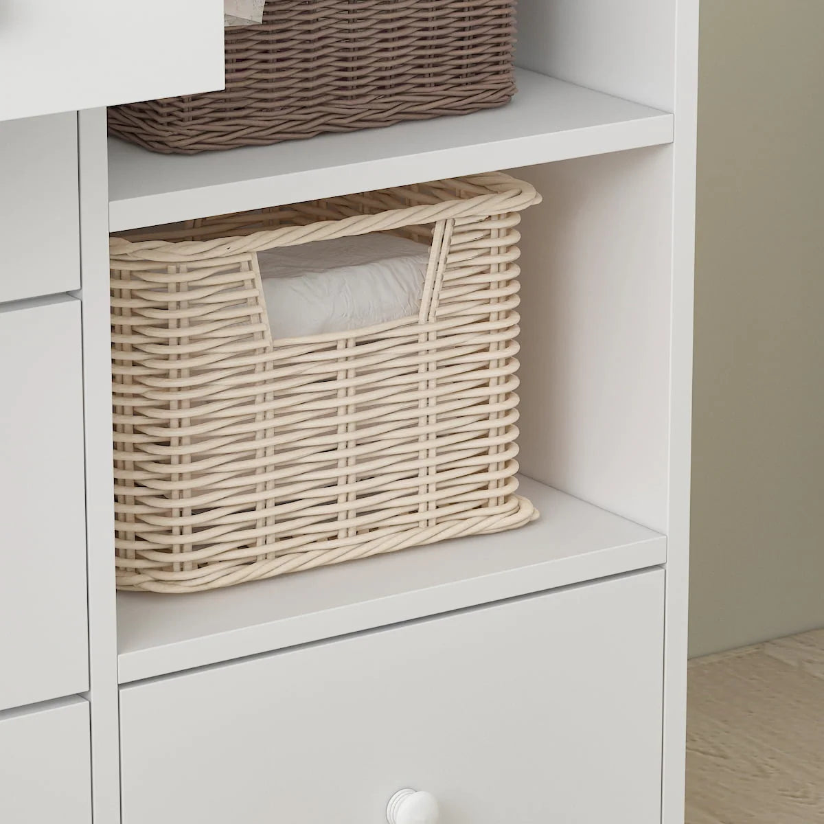 White 5 Drawer Baby Changing Table Dresser D3556