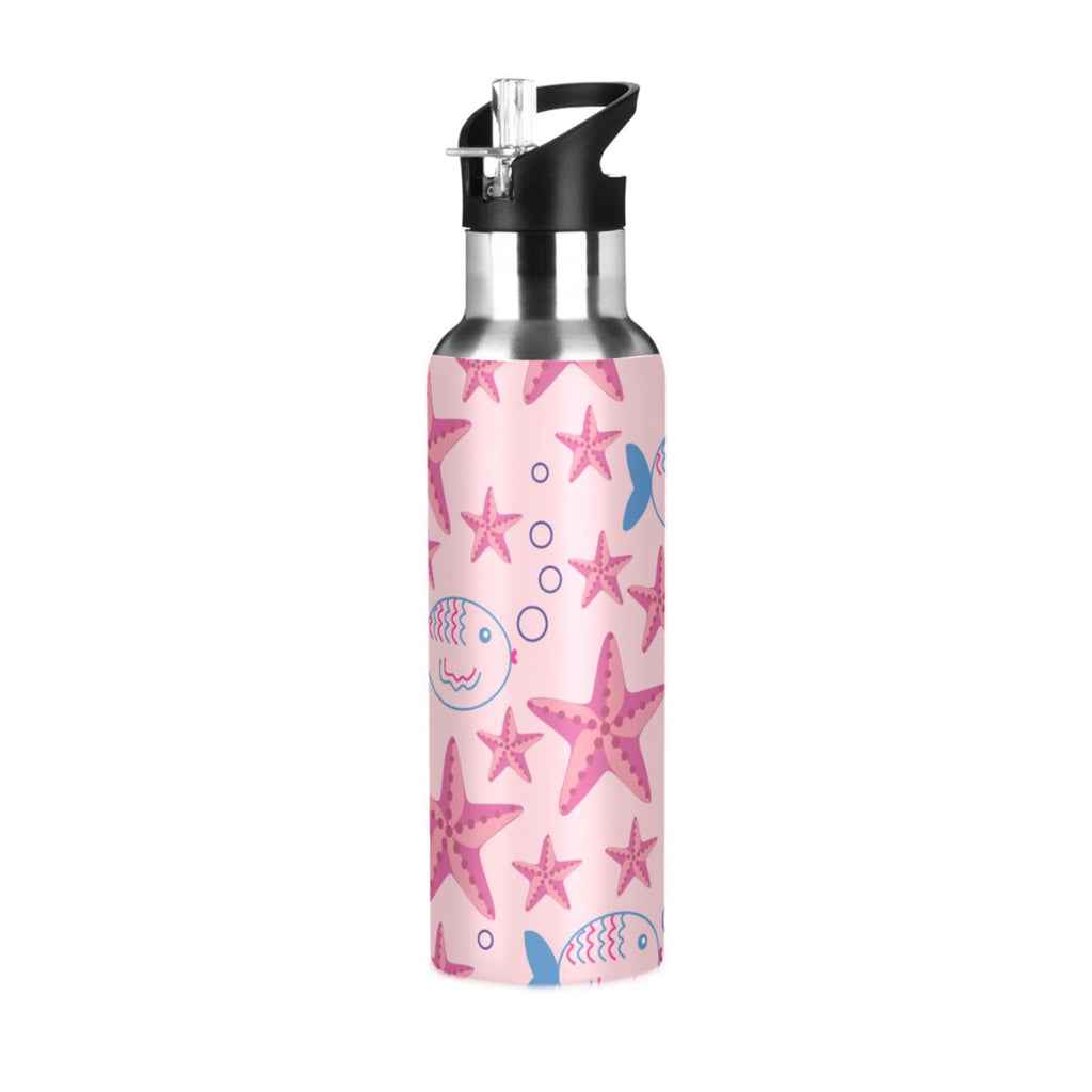 Stainless Steel Insulated Thermos Vacuum Flask Water Bottle with Straw Lid Q7789