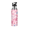 Stainless Steel Insulated Thermos Vacuum Flask Water Bottle with Straw Lid Q7789