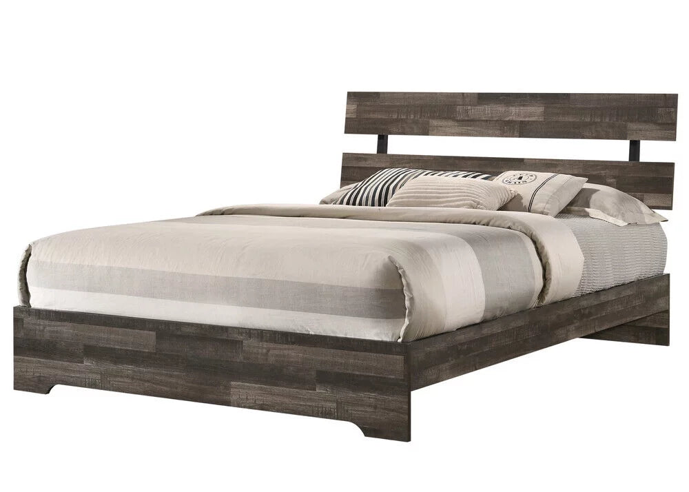 3pc Queen Size Platform Bedroom Set E654